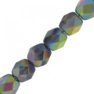 Czech Fire polished faceted glass beads 3mm Crystal vitrail full matted